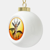 Gazelle African Antelope Wild Animal Keramik Kugel-Ornament (Rechts)