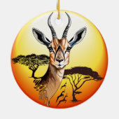 Gazelle African Antelope Wild Animal Keramik Ornament (Hinten)