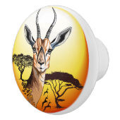 Gazelle African Antelope Wild Animal Keramikknauf (Rechts)
