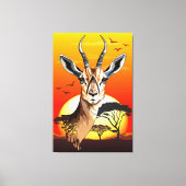 Gazelle African Antelope Wild Animal Leinwanddruck (Vorderseite)