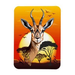 Gazelle African Antelope Wild Animal Magnet