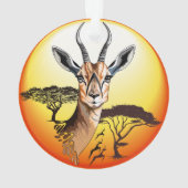 Gazelle African Antelope Wild Animal Ornament (Rückseite)
