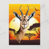 Gazelle African Antelope Wild Animal Postkarte (Vorderseite)