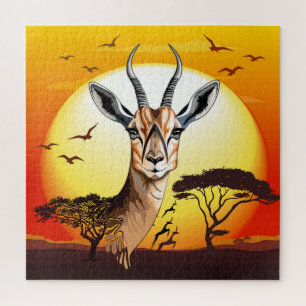 Gazelle African Antelope Wild Animal Puzzle