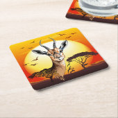 Gazelle African Antelope Wild Animal Rechteckiger Pappuntersetzer (angewinkelt)
