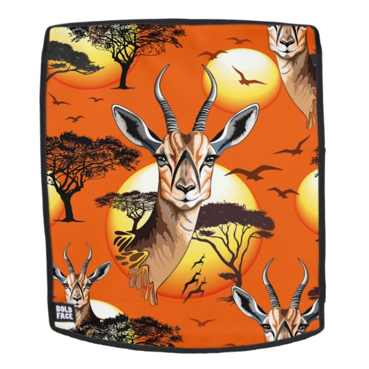Gazelle African Antelope Wild Animal Rucksack (Abnehmbare Front)