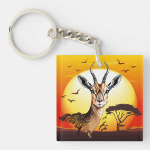 Gazelle African Antelope Wild Animal Schlüsselanhänger