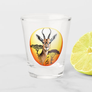 Gazelle African Antelope Wild Animal Schnapsglas