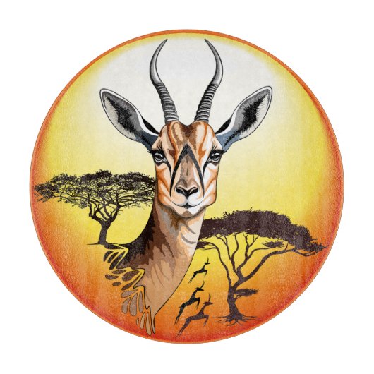 Gazelle African Antelope Wild Animal Schneidebrett (Vorderseite)