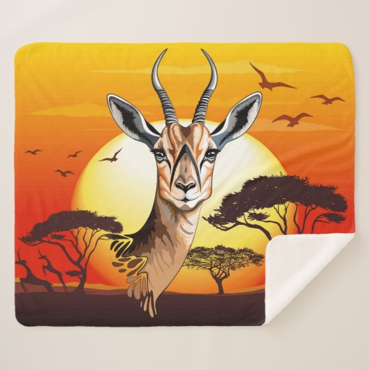 Gazelle African Antelope Wild Animal Sherpadecke (Vorderseite (Horizontal))