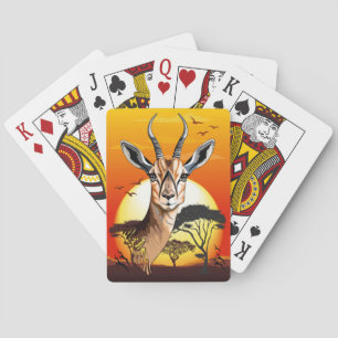 Gazelle African Antelope Wild Animal Spielkarten