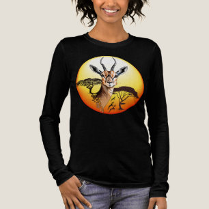 Gazelle African Antelope Wild Animal Tri-Blend Shirt