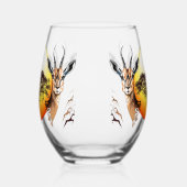 Gazelle African Antelope Wild Animal Weinglas Ohne Stiel (Rechts)