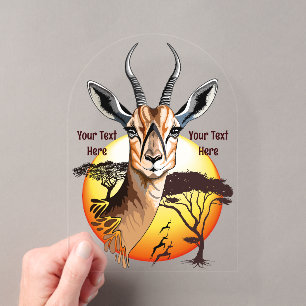 Gazelle Afrikanische Antilope Wildes Tier Acryleinladungen