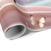 Gazelle and Butterflies Fantasy Art Geschenkpapier (Rolleneckpunkt)