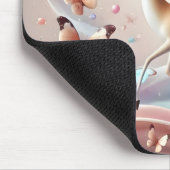 Gazelle and Butterflies Fantasy Art Mousepad (Ecke)