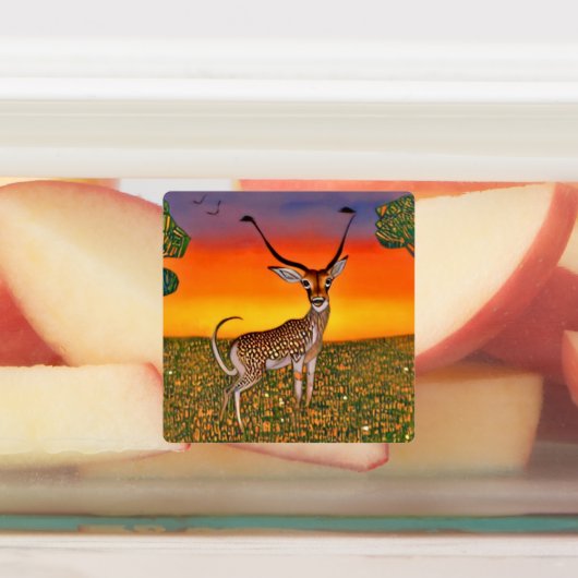 Gazelle bei Dämmerung Etiketten (Befestigt)
