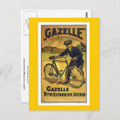 Gazelle Cycles Vintag Bicycle Poster Postkarte (Vorne/Hinten)