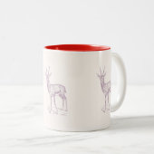 Gazelle Deer Zweifarbige Tasse (VorderseiteRechts)
