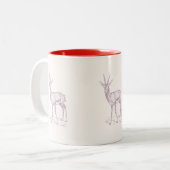 Gazelle Deer Zweifarbige Tasse (Vorderseite Links)