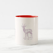 Gazelle Deer Zweifarbige Tasse (Mittel)