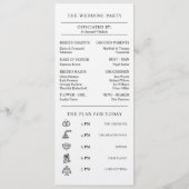 [GAZELLE] Elegante Schwarz-Weiß-Monochrome Hochzei Programm (Rückseite)