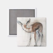 Gazelle Fawn Magnet (Vorderseite/Rückseite)