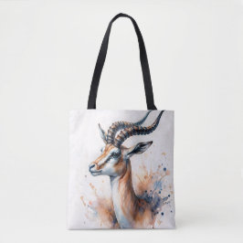 Gazelle Head Watercolor Art Tasche