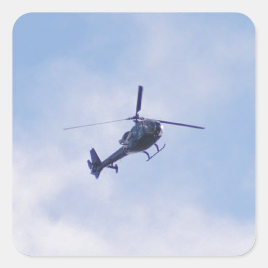 Gazelle Helicopter Quadratischer Aufkleber (Vorderseite)