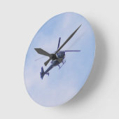 Gazelle Helicopter Runde Wanduhr (Winkel)