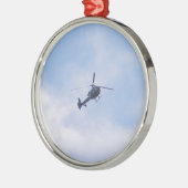 Gazelle Helicopter Silbernes Ornament (Links)