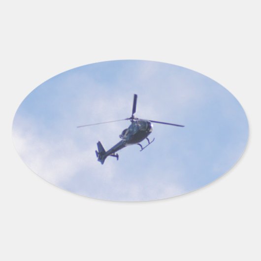 Gazelle-Hubschrauber Ovaler Aufkleber (Vorderseite)