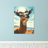 Gazelle Leinwanddruck (Insitu (Holzboden))