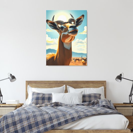 Gazelle Leinwanddruck (Insitu (Schlafzimmer))