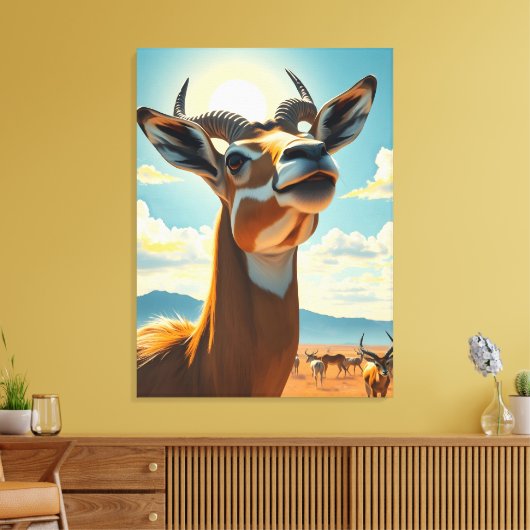 Gazelle Leinwanddruck (Insitu (Wohnzimmer))