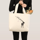 Gazelle mit Sternen Große Totttasche Jumbo Stoffbeutel (Vorderseite (Produkt))