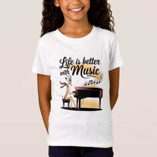 gazelle piano T-Shirt (Vorderseite)