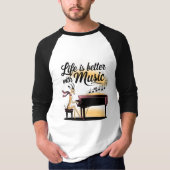 gazelle piano T-Shirt (Vorderseite)