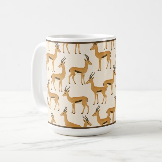 "GAZELLE PRINT" - 15 OZ. COFFEE MUG KAFFEETASSE (Vorderseite Links)