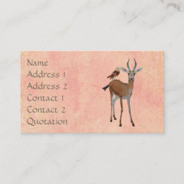 GAZELLE u. EULE ERRÖTEN Visitenkarte