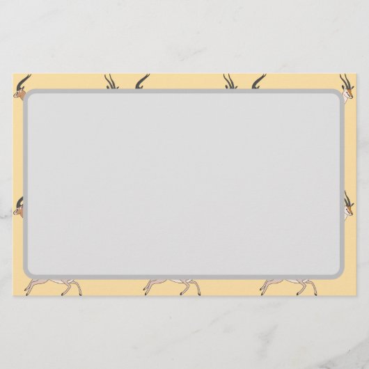 Gazellen Briefpapier (Vorderseite)