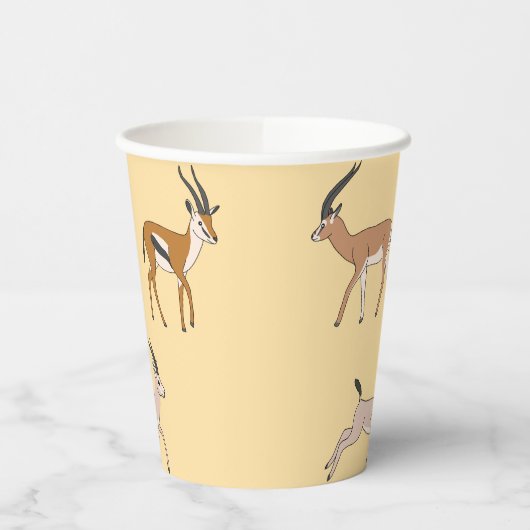 Gazelles Pappbecher (Links)