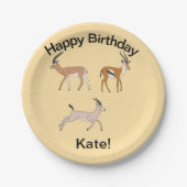 Gazelles Pappteller (Vorderseite)