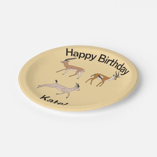 Gazelles Pappteller (Schrägansicht)