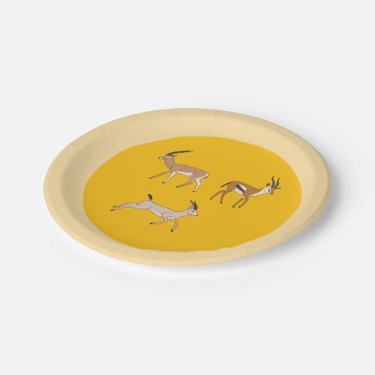 Gazelles Pappteller (Schrägansicht)