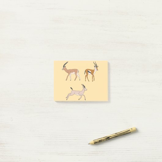 Gazelles Post-it Klebezettel (Auf Schreibtisch)