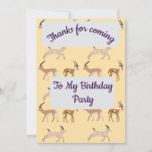 Gazelles Thank you  Einladung (Vorderseite)
