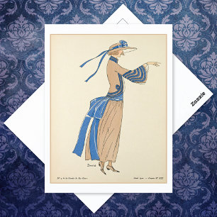 Gazette Bon Ton Soeurs David Fashion Illustration Postkarte