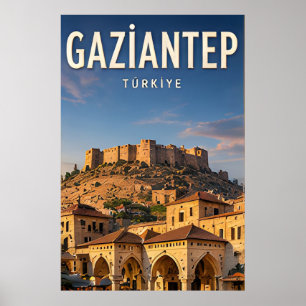 🏰 Gaziantep Türkei Historische Burg Und Alte Stad Poster