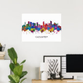 Gaziantep Turkey Skyline Poster (Heimbüro)